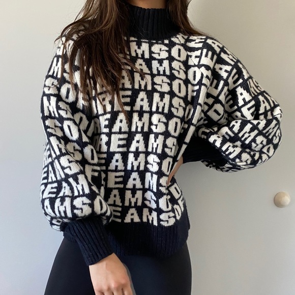 H&M dreams of dreams mock neck sweater - Picture 3 of 3